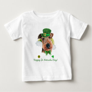 Camiseta De Bebé Diviértete Airedale Terrier Día de San Patricio de