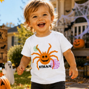 Camiseta De Bebé Diviértete Araña Halloween 2026personalizado niño