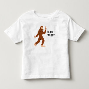 Camiseta De Bebé Diviértete con Bigfoot Paz Fuera Sasquatch Niños
