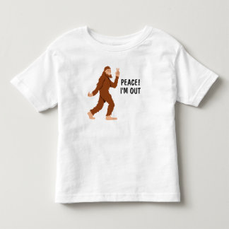 Camiseta De Bebé Diviértete con Bigfoot Paz Fuera Sasquatch Niños