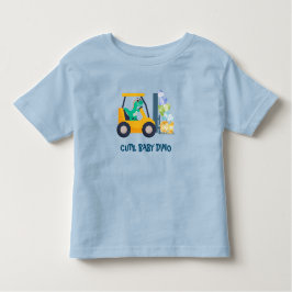 Camiseta De Bebé Diviértete dino tractor Camión Cumpleaños Escuela 