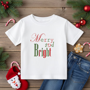 Camiseta De Bebé Diviértete Rojo y Verde Alegre y Brillante Bebé Na
