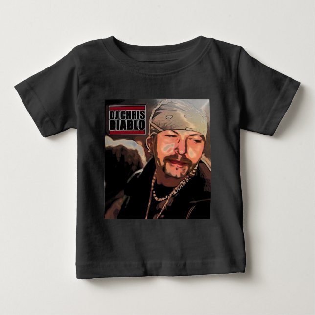 CAMISETA DE BEBÉ DJ CHRIS DIABLO - RASTA (Anverso)