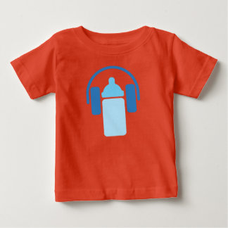 Camiseta De Bebé DJ júnior - Icono de audífonos y botellas