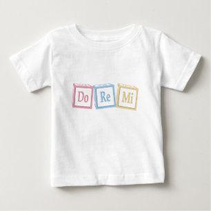 Camiseta De Bebé "Do Re Mi" Solfeggio Baby Blocks Musical