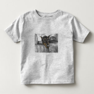 Camiseta De Bebé Dóberman montado en coche