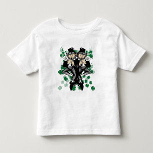 Camiseta De Bebé Doble Leprechaun De La Suerte