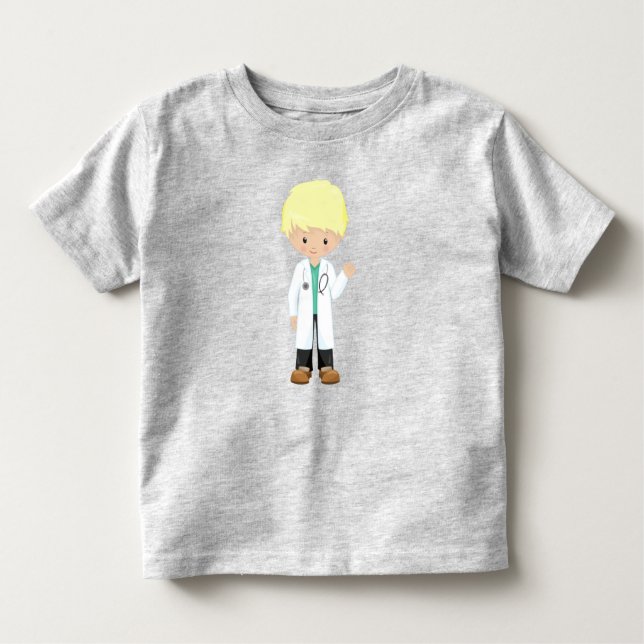 Camiseta De Bebé Doctor, Bata de Laboratorio, Medicina, Niño Bonito (Anverso)
