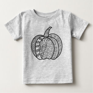 Camiseta De Bebé Dodles de Halloween calabazas de boho mandala de o