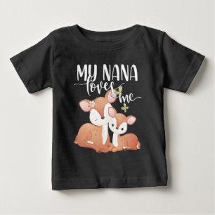 Camiseta De Bebé Doe and Fawn Mi Nana me ama