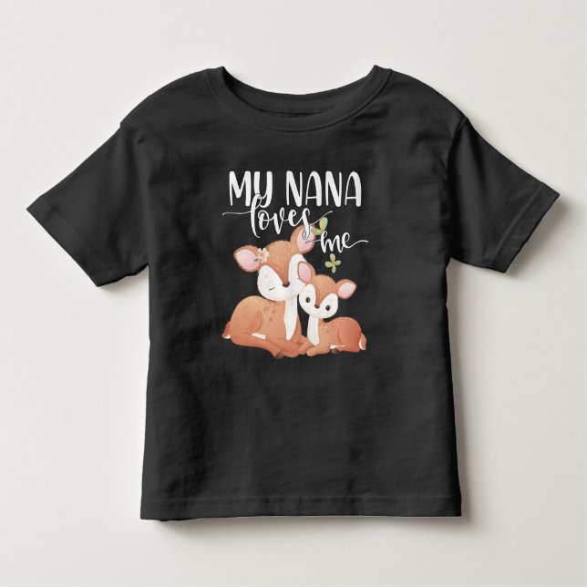 Camiseta De Bebé Doe and Fawn Mi Nana me ama (Anverso)