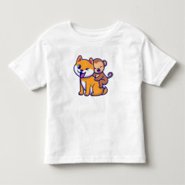 Camiseta De Bebé Dog Adorable y Personalizado de monos Duo