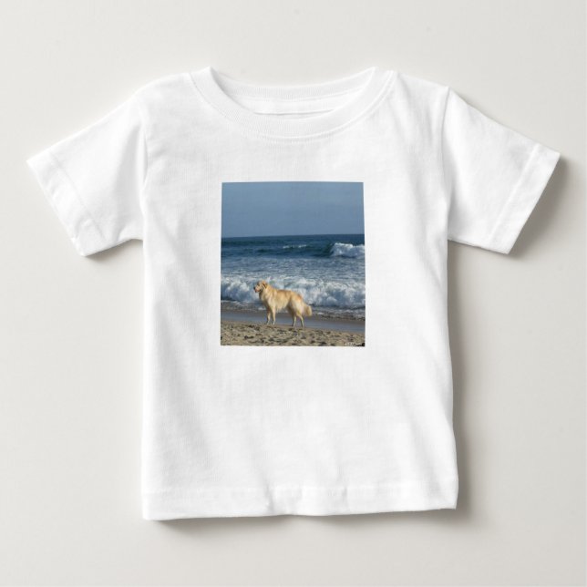 Camiseta De Bebé Dog At The Beach (Anverso)