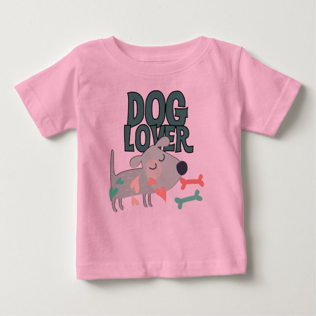 Camiseta De Bebé Dog Lover (Anverso)