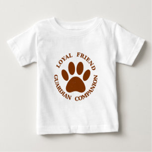 Camiseta De Bebé Dog Paw Loyal Friend