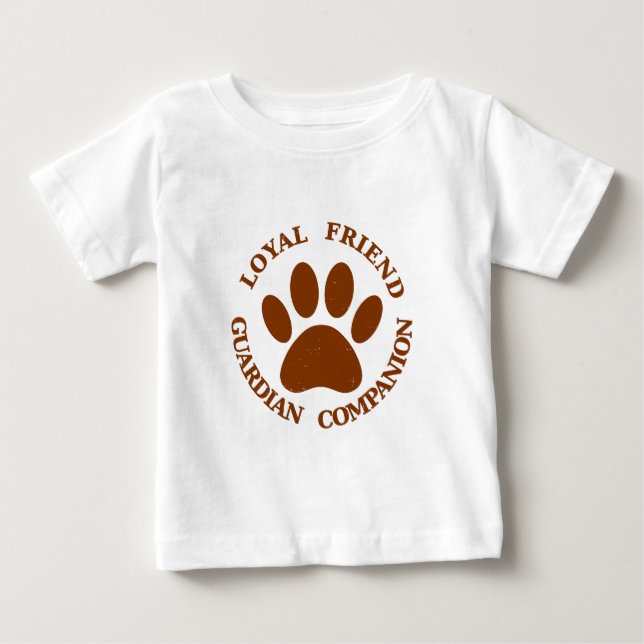 Camiseta De Bebé Dog Paw Loyal Friend (Anverso)