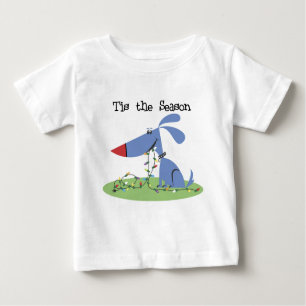 Camiseta De Bebé Dog Tis the Season Holiday Tshirts and Gifts
