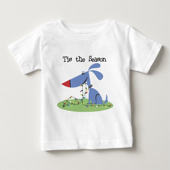 Camiseta De Bebé Dog Tis the Season Holiday Tshirts and Gifts (Anverso)
