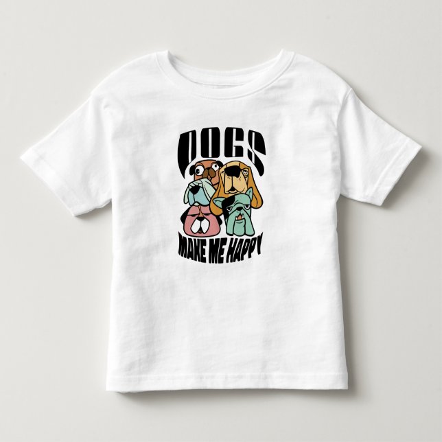 Camiseta De Bebé Dogs Make Me Happy (Anverso)