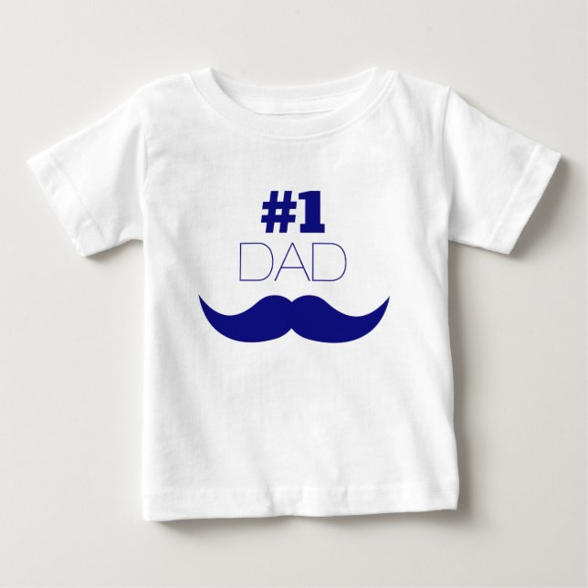 Camiseta De Bebé Dolor azul de papá número uno (Anverso)