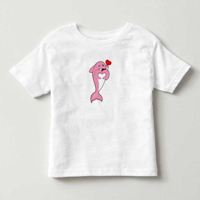 Camiseta De Bebé Dolphin Love Heart (Anverso)