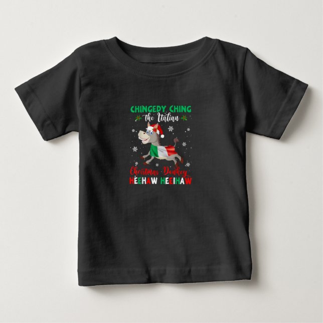 Camiseta De Bebé Dominica a los Navidades burro-burro italiano (Anverso)