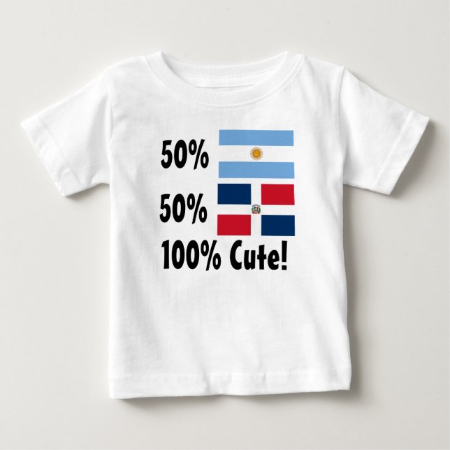 Camiseta De Bebé Dominican del argentino el 50% del 50% el 100% (Anverso)