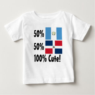 Camiseta De Bebé Dominican del guatemalteco el 50% del 50% el 100%