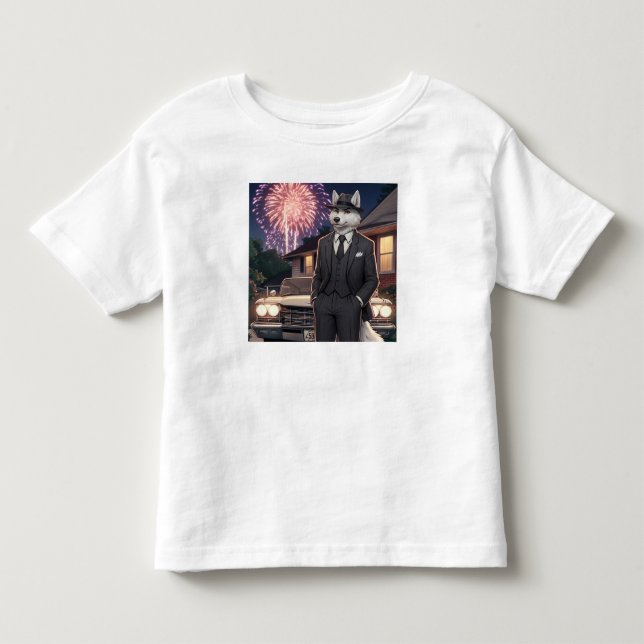 Camiseta De Bebé Don Lupo Canino "4 de julio"   (Anverso)