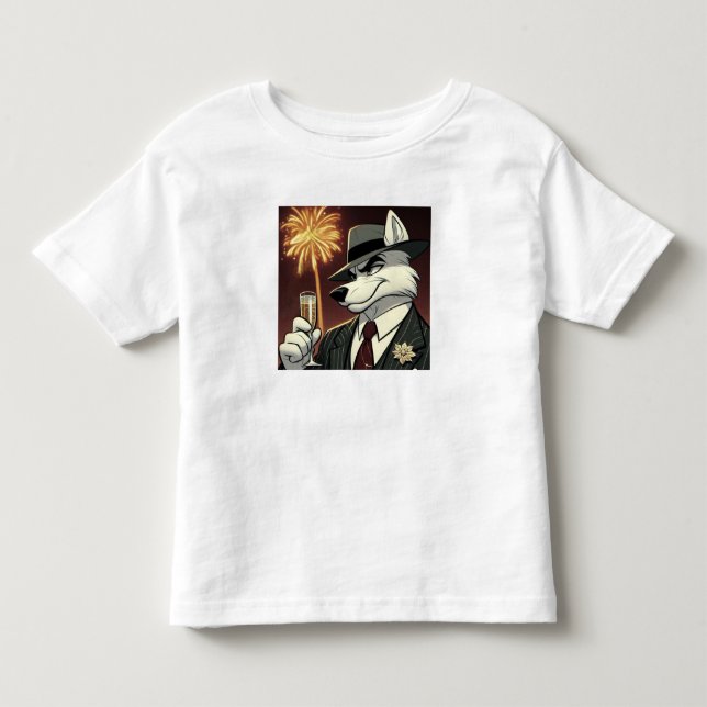 Camiseta De Bebé Don Lupo Canino "Año Nuevo" (Anverso)