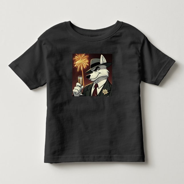 Camiseta De Bebé Don Lupo Canino "Año Nuevo" (Anverso)