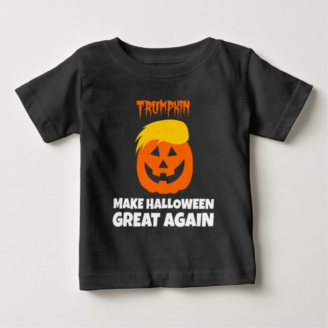 Camiseta De Bebé Donald Trumpkin hace Halloween grande otra vez (Anverso)