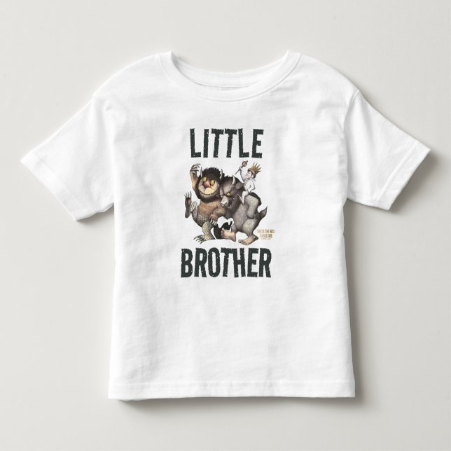 Camiseta De Bebé Donde están las cosas salvajes | Hermano pequeño (Anverso)