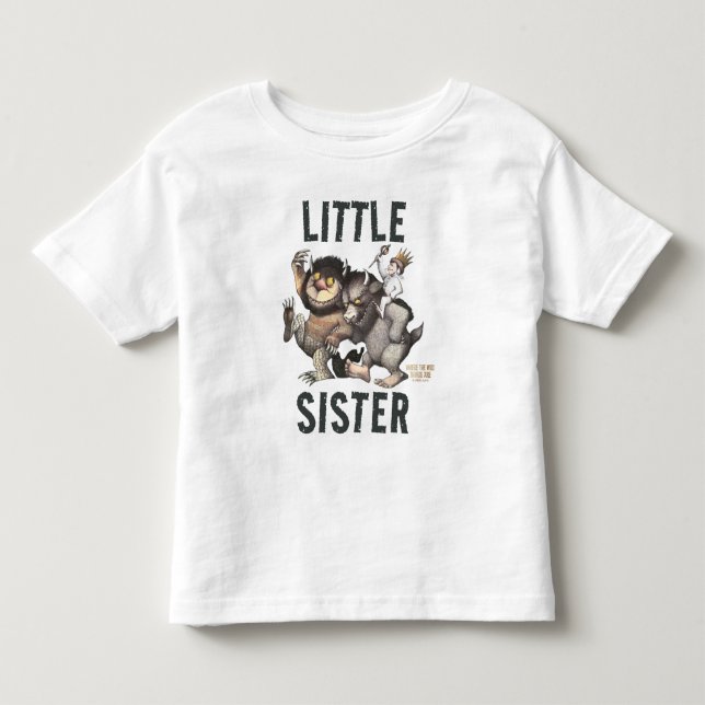 Camiseta De Bebé Donde están las cosas salvajes | Pequeña hermana (Anverso)