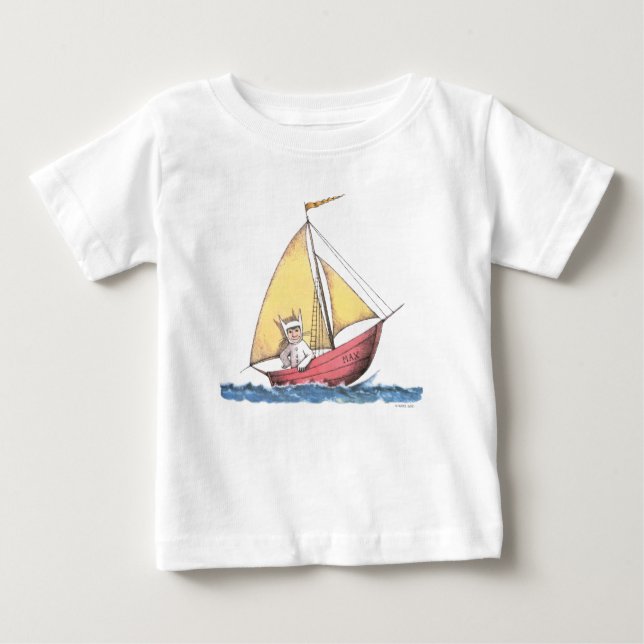 Camiseta De Bebé Donde están las cosas salvajes | Vela máx. (Anverso)