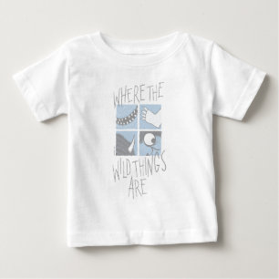 Camiseta De Bebé Donde las cosas salvajes Gráfico cuadrado