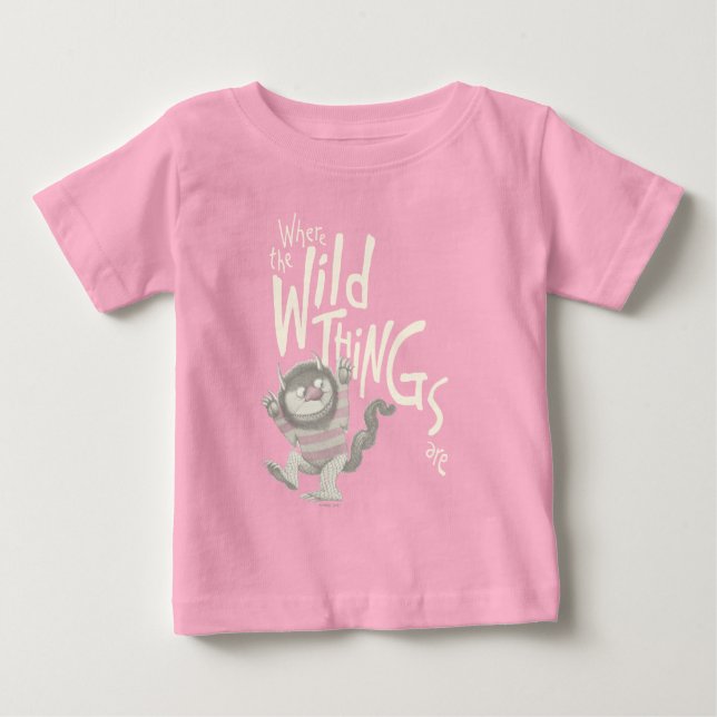Camiseta De Bebé Donde las cosas salvajes - Rosa (Anverso)