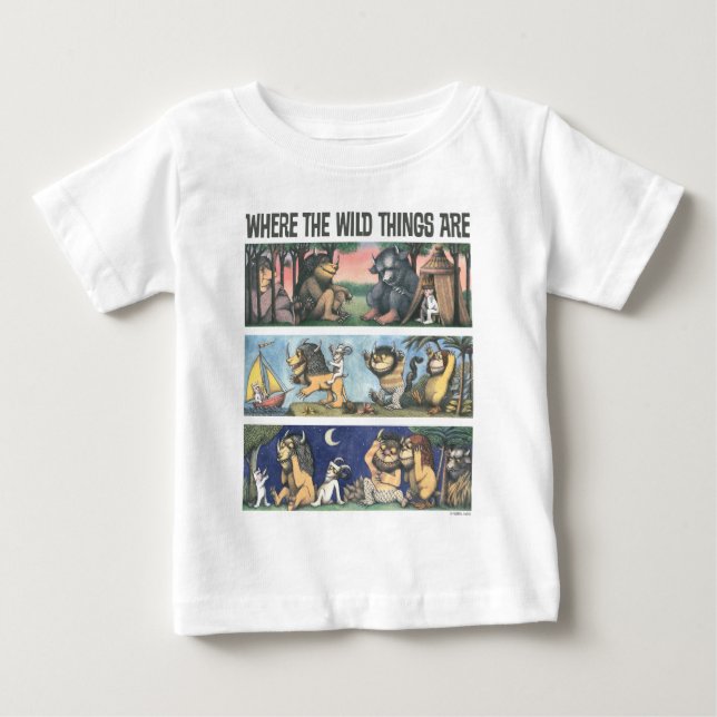 Camiseta De Bebé Donde Las Cosas Salvajes Son Escenas (Anverso)