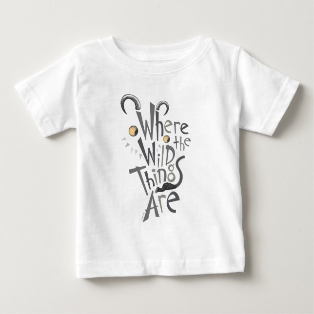 Camiseta De Bebé Donde las cosas salvajes son gráficas (Anverso)