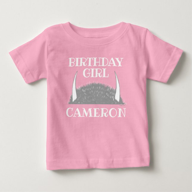 Camiseta De Bebé Donde los monstruos | Cumpleañera (Anverso)
