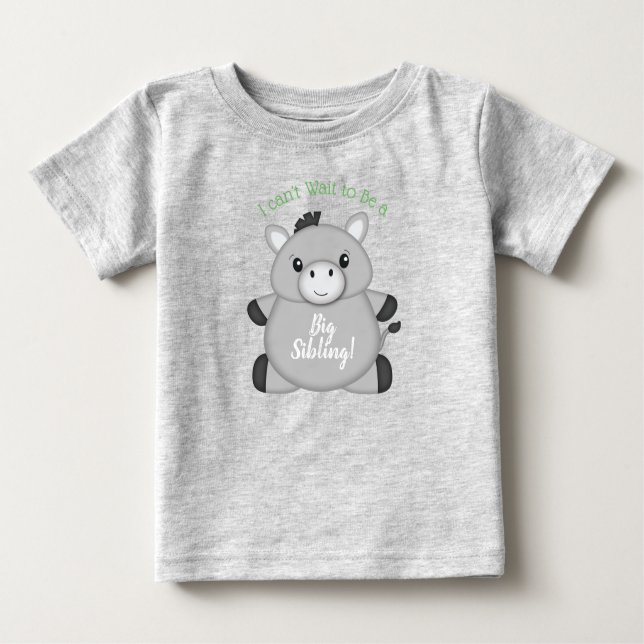 Camiseta De Bebé Donkey Baby Shower Green (Anverso)