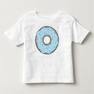 Camiseta De Bebé Donut azul, anillos, gritos, rociadores, escarcha