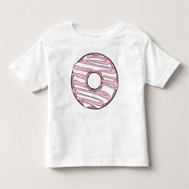Camiseta De Bebé Donut blanco, anillos, chocolate, escarcha, hielo (Anverso)