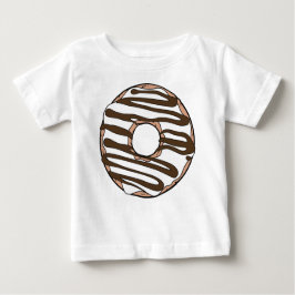 Camiseta De Bebé Donut blanco, anillos, chocolate, hielo, escarcha