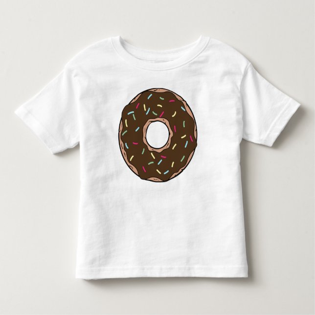 Camiseta De Bebé Donut de chocolate, anillos, glaseos, gritos, roci (Anverso)