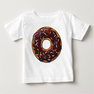 Camiseta De Bebé Donut de chocolate, anillos, gritos, rociadores, g