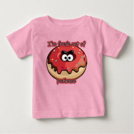 Camiseta De Bebé Donut furioso: Fresco por falta de paciencia