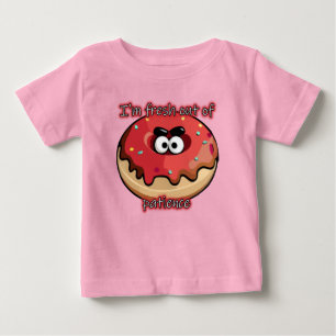 Camiseta De Bebé Donut furioso: Fresco por falta de paciencia