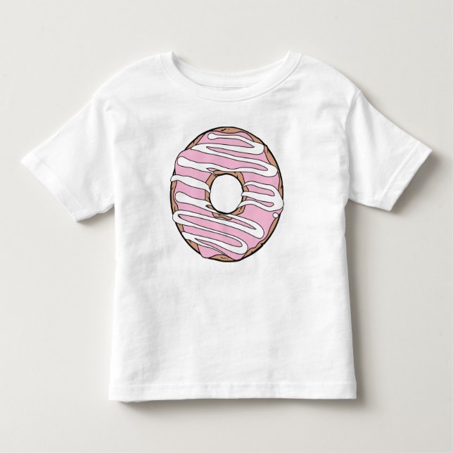 Camiseta De Bebé Donut Rosado, Aceite, Aluminio, Grito, Escarcha (Anverso)
