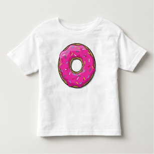 Camiseta De Bebé Donut rosado, anillos, gritos, rociadores, escarch